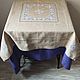 Linen tablecloth 100/100 with Russian stitch embroidery. Tablecloths. flax&lace. Online shopping on My Livemaster.  Фото №2