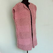 Одежда handmade. Livemaster - original item Knitted Pink Vest. Handmade.
