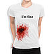 Cotton t-shirt ' I'm fine'. T-shirts and undershirts for men. Dreamshirts. Online shopping on My Livemaster.  Фото №2