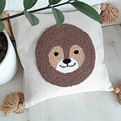 Для дома и интерьера handmade. Livemaster - original item Lion Baby pillow. Handmade.