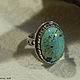 Original ring with a large insert of Iranian turquoise. Rings. Kooht. My Livemaster. Фото №4