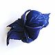 Automatic hair clip Flower for Hair Blue Cobalt Blue Cornflower Blue. Hairpins. De-Si-Re. Online shopping on My Livemaster.  Фото №2
