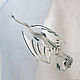 Order Brooch Dragon Snowdrop. Ice dragon. Primrose. white. master Alena Litvin. Livemaster. . Brooches Фото №3