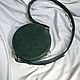 Round bag made of genuine leather color dark green emerald. Crossbody bag. MiTonA. My Livemaster. Фото №5