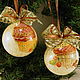 Christmas balls 'sweet couple' decoupage, Christmas decorations, Moscow,  Фото №1