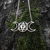 Украшения handmade. Livemaster - original item Lunar hexagram — steel pendant on a chain. Handmade.