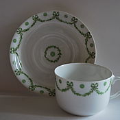 A couple of tea. ROSGOSSTRAKH 95 years old. THE IMPERIAL PORCELAIN FACTORY LFZ
