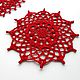 Заказать Набор декоративных салфеток красного цвета. Quilting and knitting (Мария). Ярмарка Мастеров. . Салфетки Фото №3