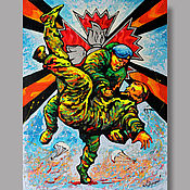 Картины и панно handmade. Livemaster - original item Pictures: Airborne Special Forces, victory throw!. Handmade.