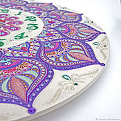 Для дома и интерьера handmade. Livemaster - original item Persian lilac. The clock is large with painted purple. Handmade.