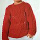  Red knitted children's jumper for 5 years. Sweaters and jumpers. Knit for you (Irina). My Livemaster. Фото №4
