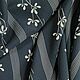 Crepe viscose flowers and stripes on dark blue. Fabric. AVS -dressshop. Online shopping on My Livemaster.  Фото №2