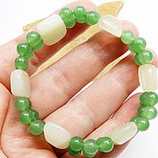 Украшения handmade. Livemaster - original item Jade Milk tea bracelet. Handmade.