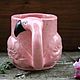 Кружка Фламинго,  ручная работа. Кружки и чашки. Керамика от Светланы Федоровцевой (Зырянова) (keramika59). Интернет-магазин Ярмарка Мастеров.  Фото №2
