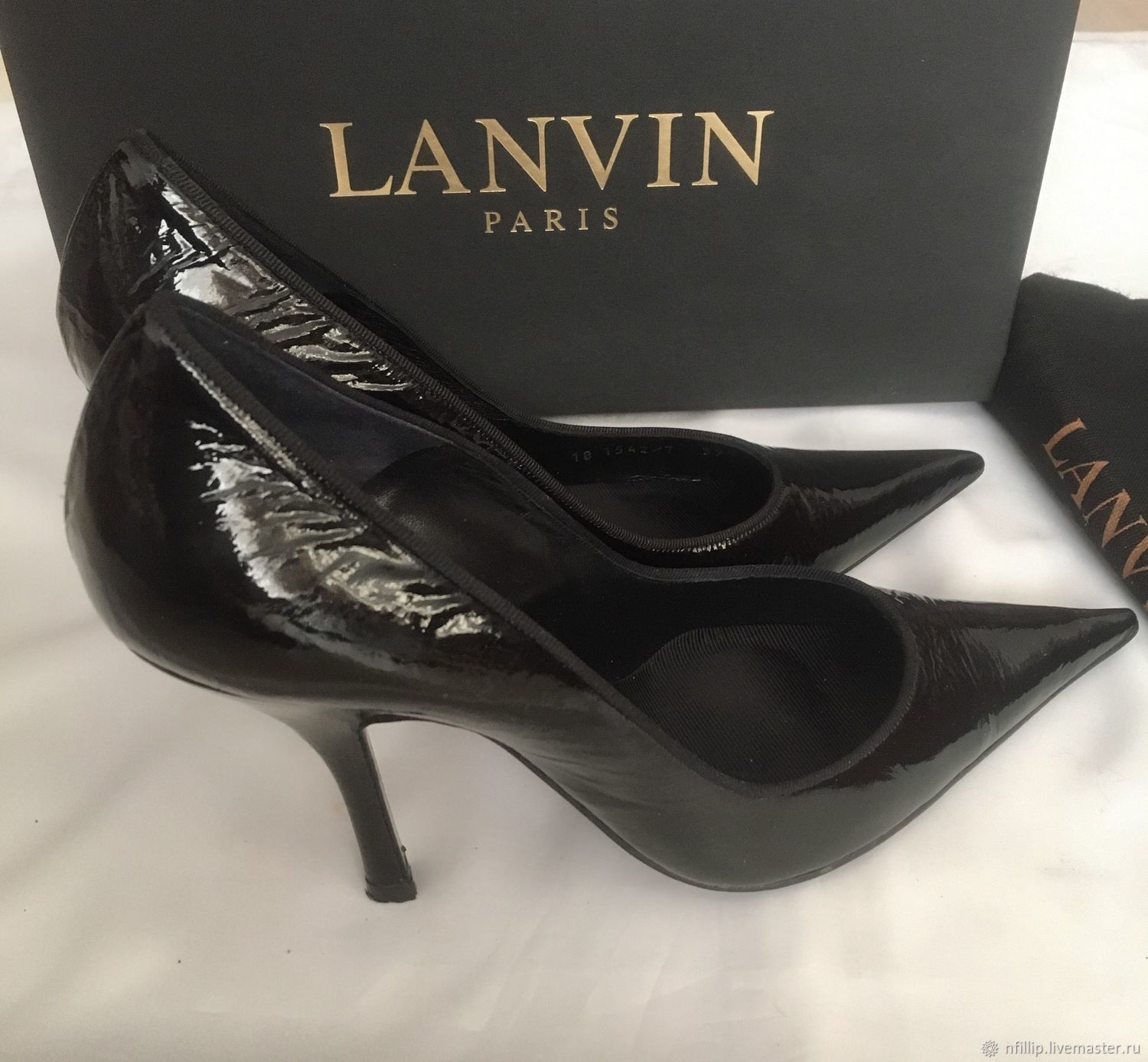 Винтаж: Туфли чёрные LANVIN купить в интернет-магазине Ярмарка Мастеров ...