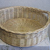 Для дома и интерьера handmade. Livemaster - original item Large round basket with handles. Handmade.