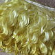 Mohair tress (yellow, lemon, Golden) (for dolls), Doll hair, Kamyshin,  Фото №1