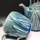Чайный набор «Ирисы» голубой. Чайники. Pylina-ceramics. Интернет-магазин Ярмарка Мастеров.  Фото №2