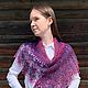 Fishu Purple Heather large scarf. Wraps. Bright Shawls by BorchankaZL. Online shopping on My Livemaster.  Фото №2