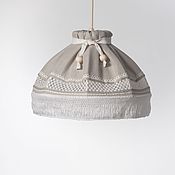 Для дома и интерьера handmade. Livemaster - original item Hanging lampshade grey in Retro style
