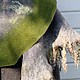 Валяная шаль "Серо-зеленые завитки". Шали. Юлия Струж (justruzh). Ярмарка Мастеров.  Фото №4