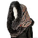 Snood-a scarf with fur trimmed 'Blooming stones', Snudy1, Moscow,  Фото №1