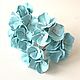 Studs with turquoise hydrangea, Hair Decoration, Voskresensk,  Фото №1
