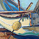 Oil painting.Boat. Shore of Arambol 30h40. Pictures. Maria Barkovskaya. Online shopping on My Livemaster.  Фото №2