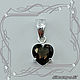 Pendant 'Heart-s' silver 925, Rauch-Topaz, Pendants, St. Petersburg,  Фото №1