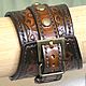 Заказать  Браслет из кожи  растительного дубления. ANechipor custom leather. Ярмарка Мастеров. . Браслет жесткий Фото №3