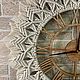 Часы макраме. Часы классические. Макраме,boho_with_love Настя.. Интернет-магазин Ярмарка Мастеров.  Фото №2