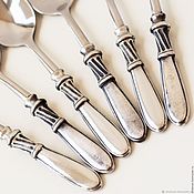 Посуда handmade. Livemaster - original item Spoon: A set of teaspoons VINTAGE (6 pieces) in gift box. Handmade.