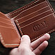 Men's wallet purse BIFOLD brown, Wallets, St. Petersburg,  Фото №1