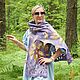 Шарф женский валяный Палантин валяный из шелка и шерсти. Палантины. Лариса Акимова  АЛОРАFelt. Ярмарка Мастеров.  Фото №5