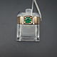 585 gold ring with emerald and diamonds, Ring, Khimki,  Фото №1