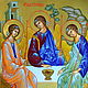 Copy of HOLY TRINITY , hand painted icon on gold. Icons. ikon rus. My Livemaster. Фото №4