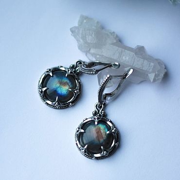  ручной работы. Ярмарка Мастеров - ручная работа Серьги с Лабрадоритом. Handmade.