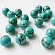 Turquoise 8 mm imitation, green beads, Beads1, Ekaterinburg,  Фото №1