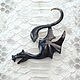  an earring made from horn of Buffalo dragon. Single earring. Garuda. My Livemaster. Фото №5