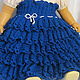 Order SKIRT FOR GIRLS BLUE RUFFLE knit. Gala Devi (crochet design). Livemaster. . Child skirt Фото №3