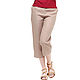 Order Beige Capri pants made of 100% linen. etnoart. Livemaster. . Pants Фото №3