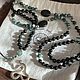 Мала из обсидиана и мохового агата со Змейкой. Бусы. Van-Zaam jewelry. Ярмарка Мастеров.  Фото №5