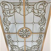 Для дома и интерьера handmade. Livemaster - original item ceiling stained glass Windows. Film stained glass with beveled glass in the frame. Handmade.