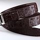 Ремень из натуральной кожи крокодила IMA3151K. Ремни. CrocShop товары из экзотической кожи. Ярмарка Мастеров.  Фото №8
