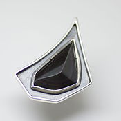 Украшения handmade. Livemaster - original item Ring with rainbow obsidian 