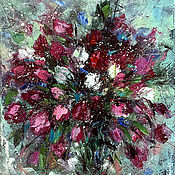 Iris painting, oil painting