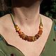Healing Amber choker amber beads on a suede cord bright for summer. Chokers. BalticAmberJewelryRu Tatyana. My Livemaster. Фото №4