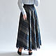 The semi-circular skirt in plaid with long fringe, Skirts, Novosibirsk,  Фото №1