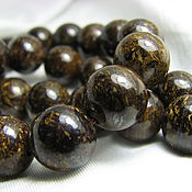 Материалы для творчества handmade. Livemaster - original item Bronzit beads 10 mm, smooth ball. Handmade.