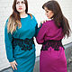Order French lace dresses-colors-turquoise and fuchsia. AVS -dressshop. Livemaster. . Dresses Фото №3
